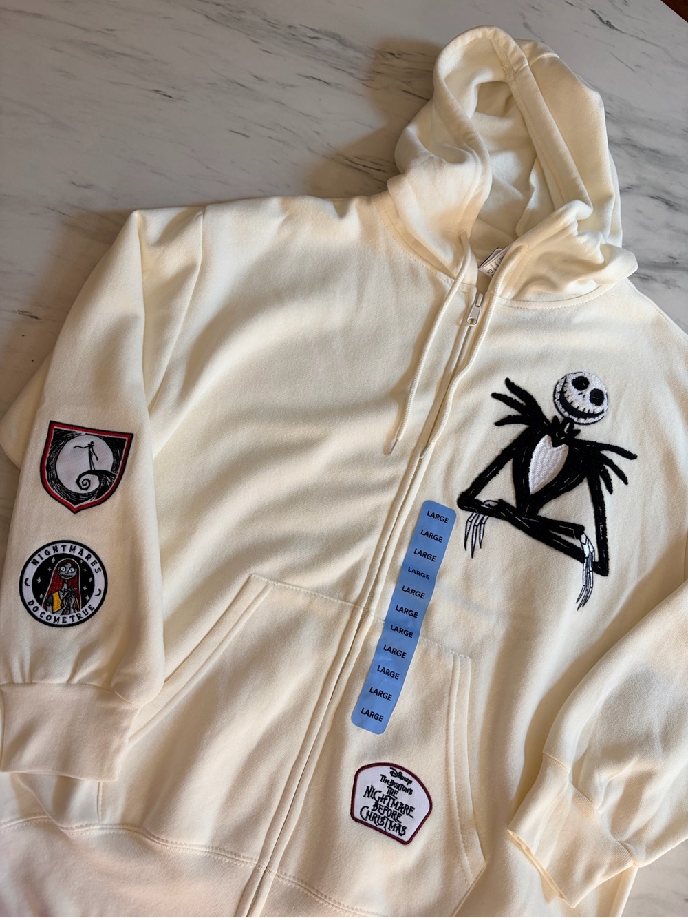 Disney The Nightmare Before Christmas Zip Hoodie with Patches